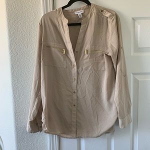 Calvin Klein button down blouse